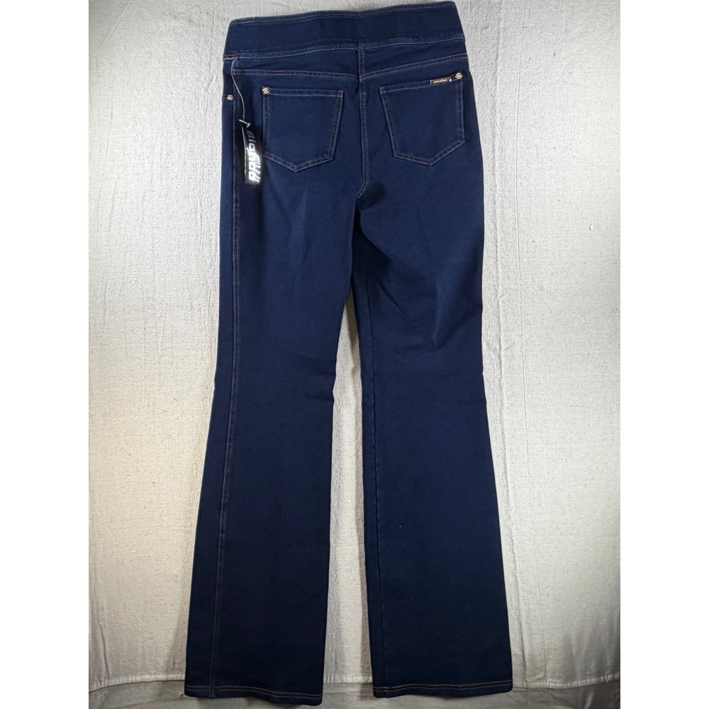 Bianco Nygard Slim Bootcut Jeans Womens M 10 12 Dark Wash Pull On Stretch NWT